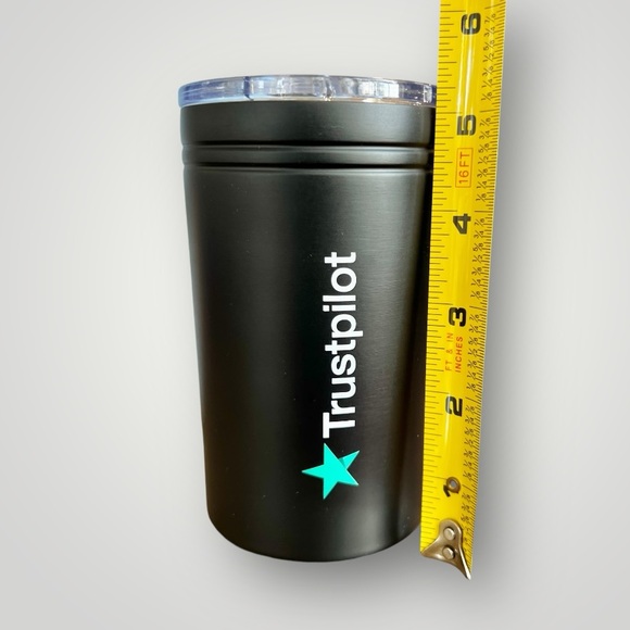 Trustpilot Small Tumbler sr of 2 Black Coffee Tea Cup Gift New - Picture 5 of 11